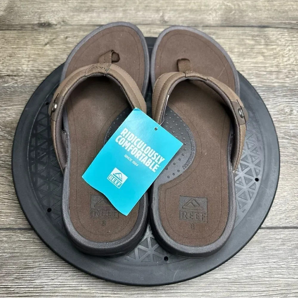 Reef Pacific Sandals Mens Tobacco Brown Size 8